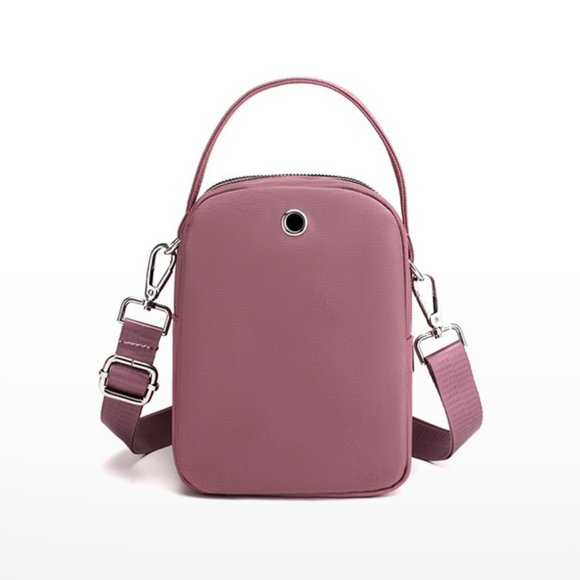 Women's shoulder bag / PURPLISH PINK & SILVER / lightweight and so practical - Picture 4 of 7